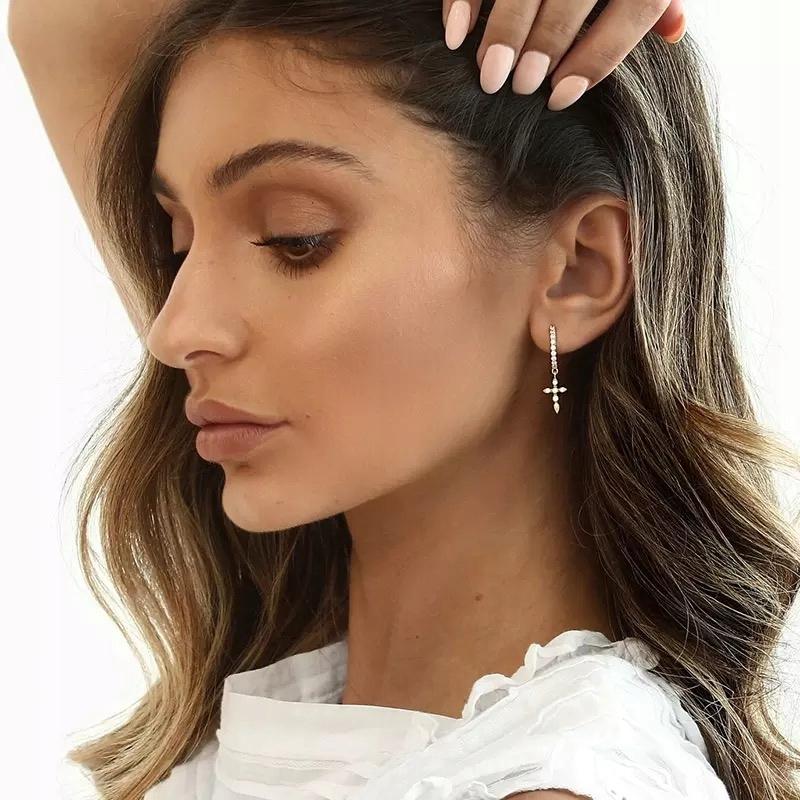 Fashionable Classic Copper Earrings K03 Gold