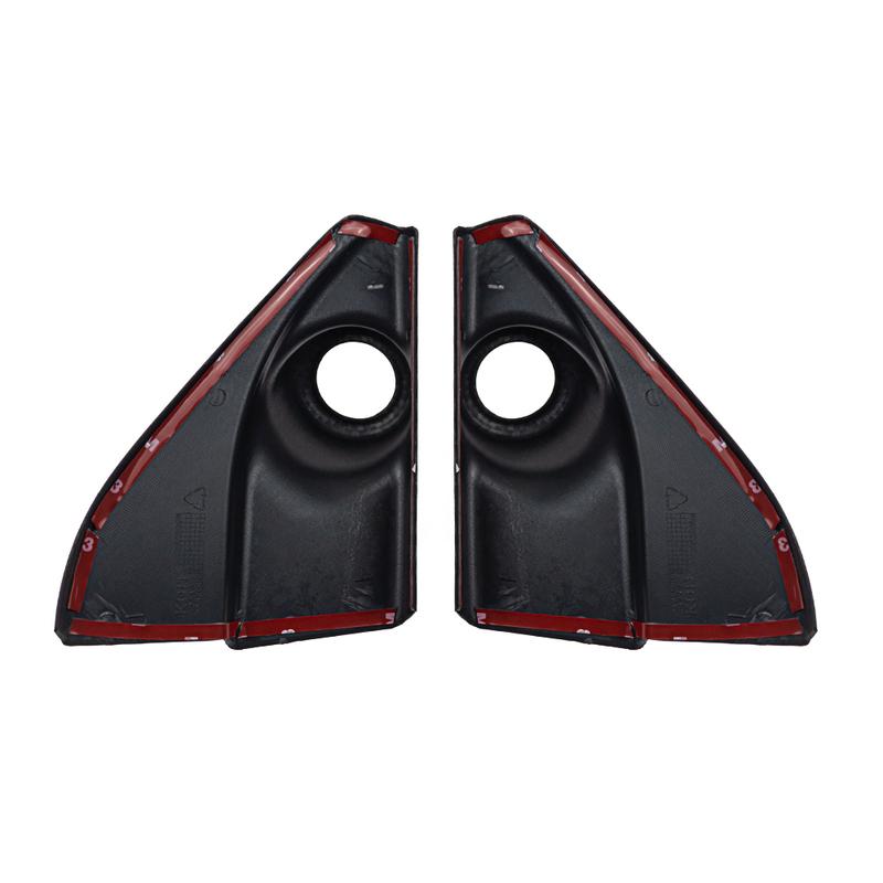 2 pièces Garniture de Cadre de Haut-parleur de Pilier de Voiture Couleur Fibre de Carbone Motif Bambou pour Toyota Hilux Revo Conquest 2015-2021 Toyota Fortuner
