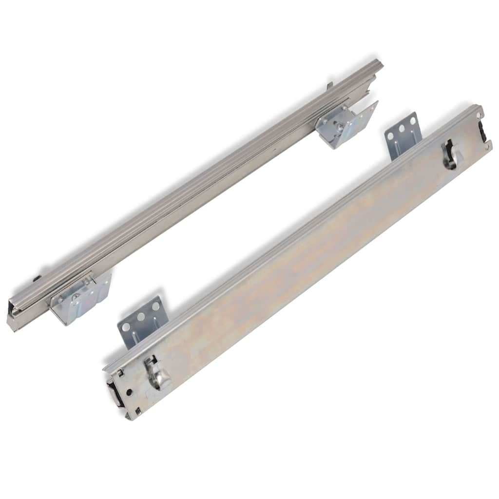 Built in Drawer Basket Slides 2 pcs Silver 600 mm