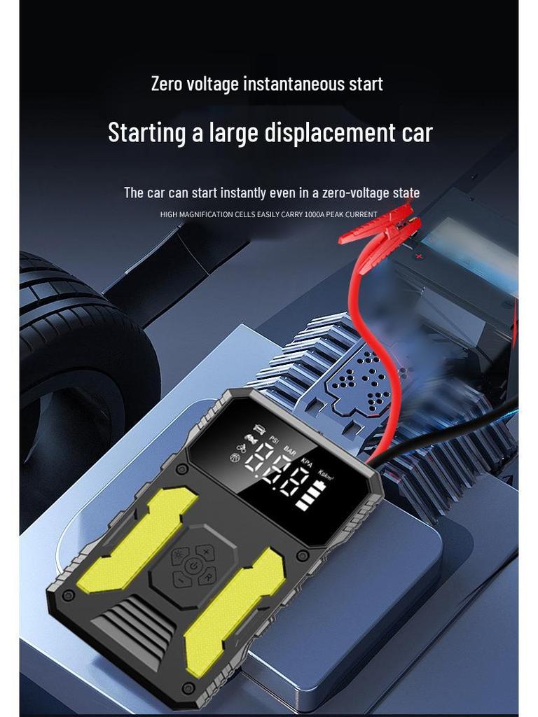 Portable Mini Air Pump & Car Emergency Jump Starter Power Bank