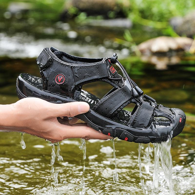 38-48 Große Herrensandalen mit rutschfester, verschleißfester, atmungsaktiver Outdoor-Freizeitmode