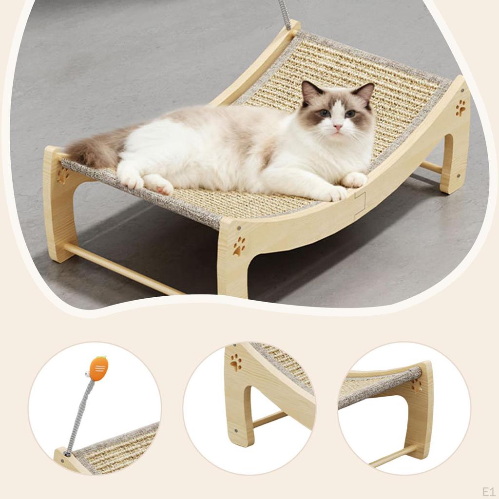 2 in 1 Sisal Cat Scratcher and Resting Couch Shedding Resistant for All Seasons Comfortable Sturdy