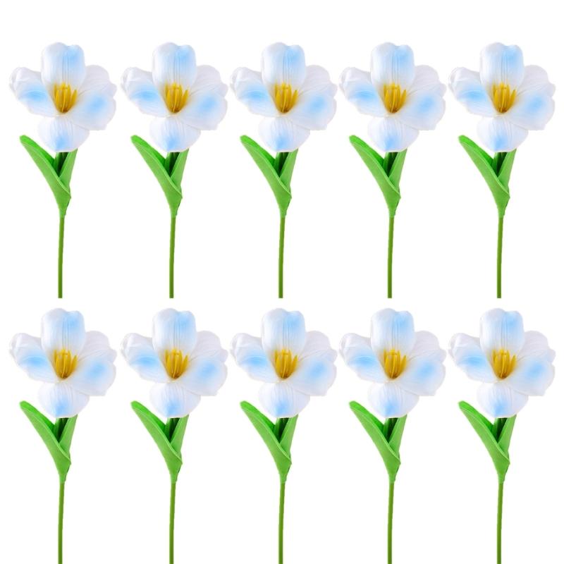 10Pcs Artificial Flower Bouquets Simulation Flowers Bouquets Arrangement for Wedding Party Home Garden Decoration