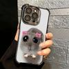 Funny Sad Hamster Meme Plating Phone Case For Iphone 16 17 Pro Max Air 16E 14 15 Plus 12 13 Mini Anti-Fall Airabag Cover