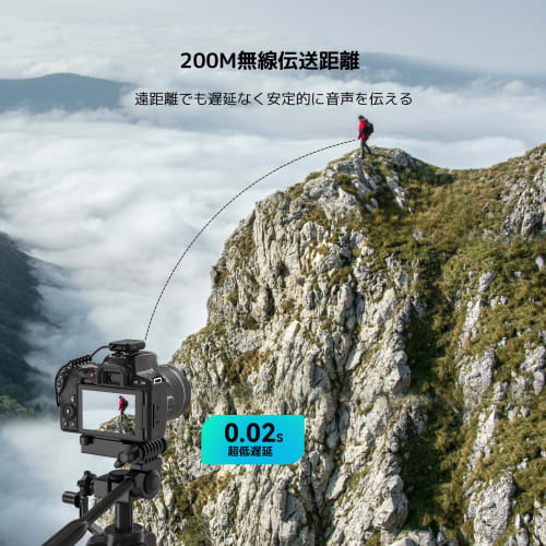 NearStream Mic AWM20D Wireless Lavalier Microphone, Compact and Lightweight, 1 Transmitter + 1 Receiver, External Smartphone Microphone, Noise Cancell