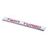 Qicarkey 2pcs 3D Twin Turbo Emblem Metal Letter Logo Car Emblem Badge 5.83*0.79inch Car