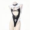 Devil Angel Black Nurse Bikini Set - Tempting One-Piece Uniform for Women