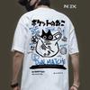Men Cartoon T-Shirts 2026 Summer Harajuku Kawaii Cat Printed Short Sleeve Tees Couple Streetwear Loose Clothes Y2K Tops