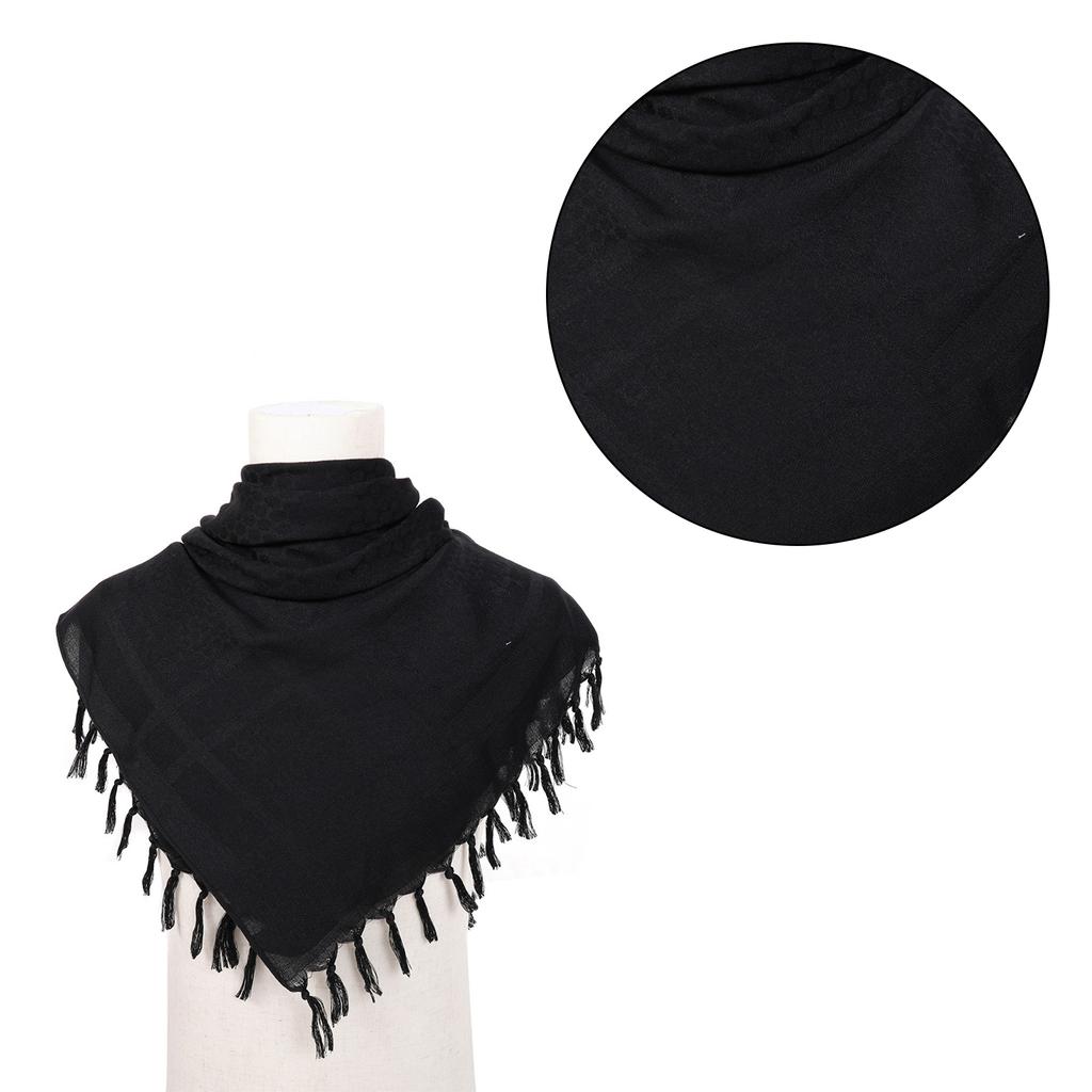 Arab Scarf Jacquard Pattern Adult Tactically Shemagh Scarf Middle Eastern Style Keffiyeh Anti Uv Dustproof Arab Scarf