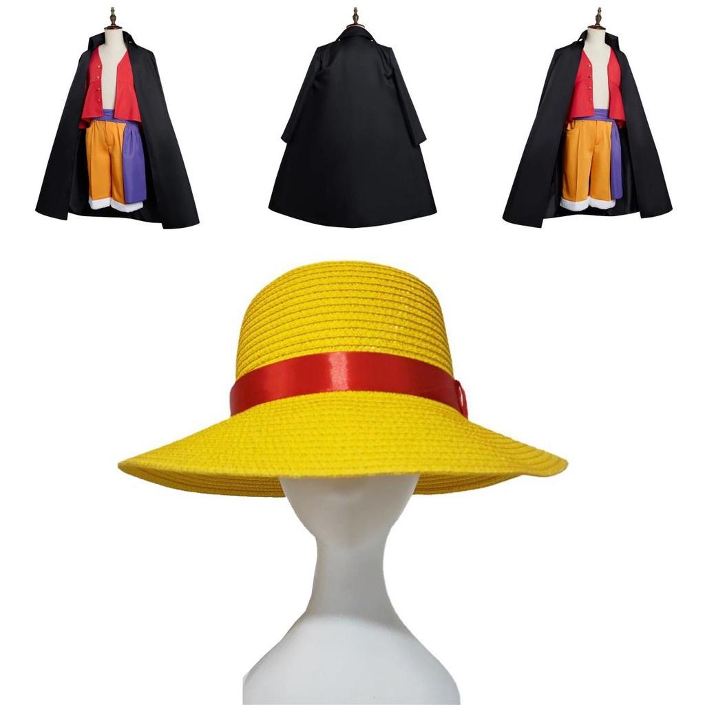 One Piece Wano Country Cosplay Men's Set With Luffy's Top And Pants
