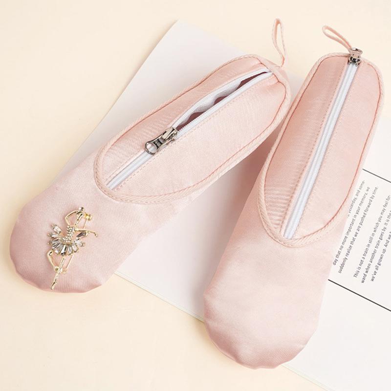 Large Capacity Ballet Shoes Pencil Case Cute Design Makeup Bag Ballerina Pencil Bag School Pencil Box Pencil Holder