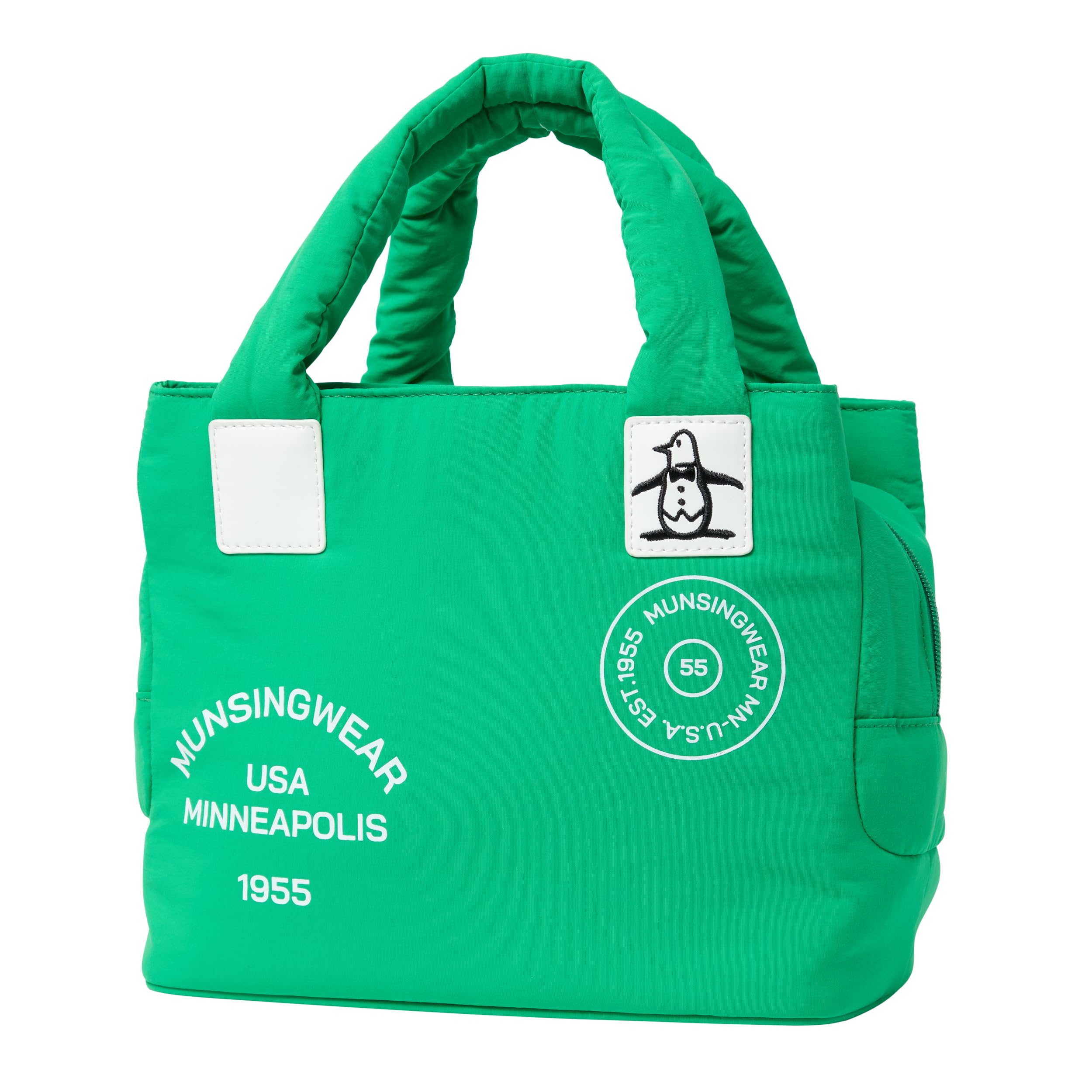 

Munsingwear Golf Cart Bag, Round Bag, Penguin Print, with Side Pockets, MG5FTT44U GR00 (Green)