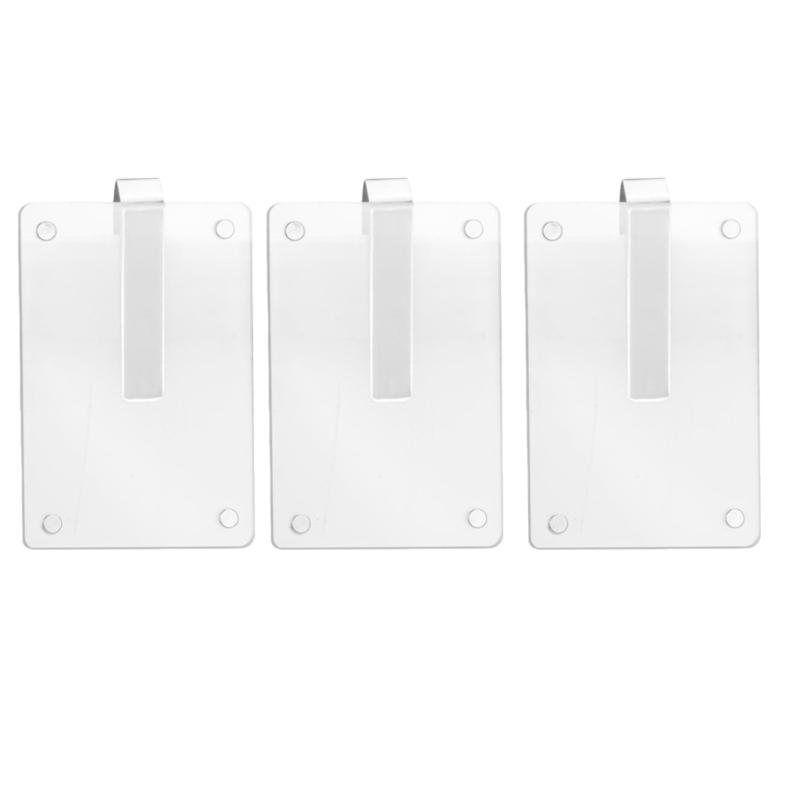 Pack of 3 Acrylic Vehicle Sun Visors Photo Clip Holders 3 Inch Universal Quick Install for Secure Display Easy Mounting