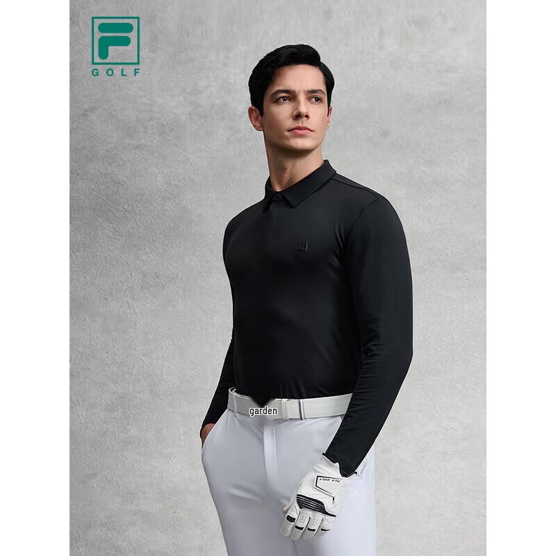 FILA Men s Knit Long-Sleeve Golf Polo Shirt XXL
