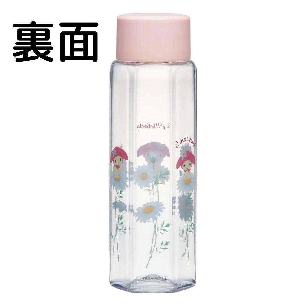 Skater Hexagonal Plastic Water for Adults and Direct Clear My Sanrio My Flower Language PDH368259 Easy-to-Hold Bottle, 250ml, Blow-Dry, Kids,
