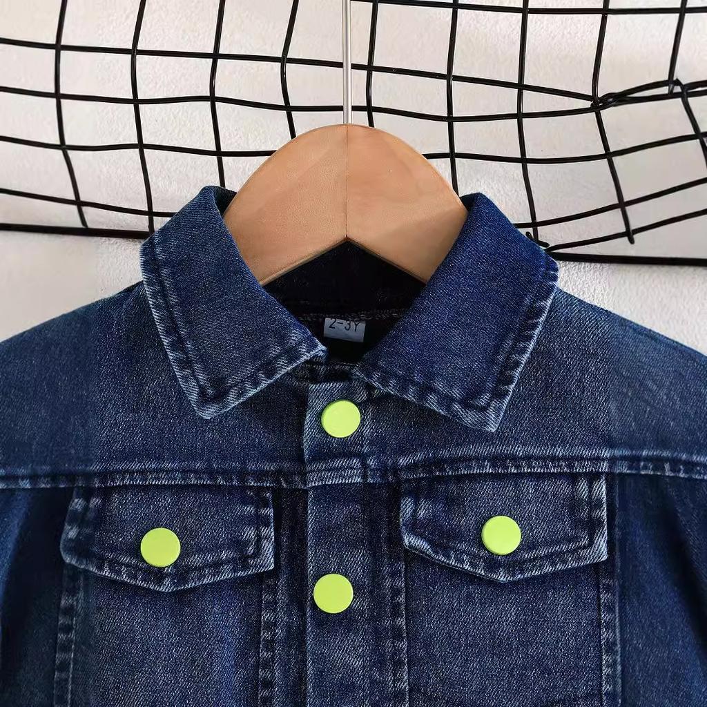 Neues Sommer-Denim-Westentop für Mädchen + Top + Grüner Rock 100% Rabatt + Gürtel Vier-teiliges Set