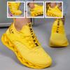 Damen Laufschuhe mit Klingensohle Buchstabendruck Strick Atmungsaktiv Leicht Nicht Rutschend Mode Gehen Fitnessstudio Athletische Sportschuhe