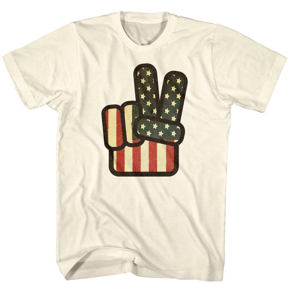 American Society Peace Out Sign Men T Shirt XL