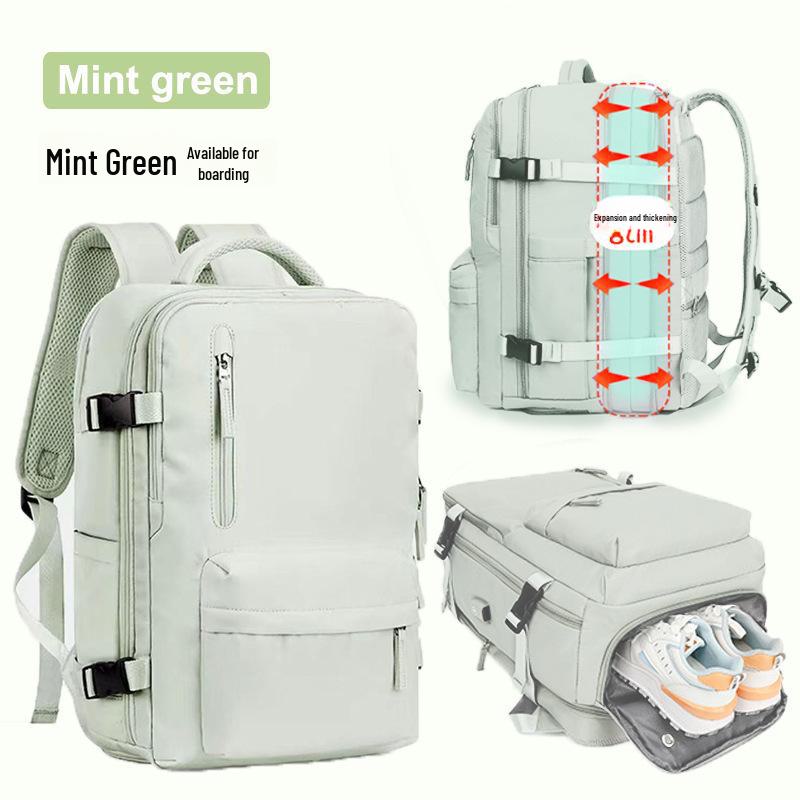 Unisex Expandable Travel Backpack with Large Capacity and Laptop Compartment