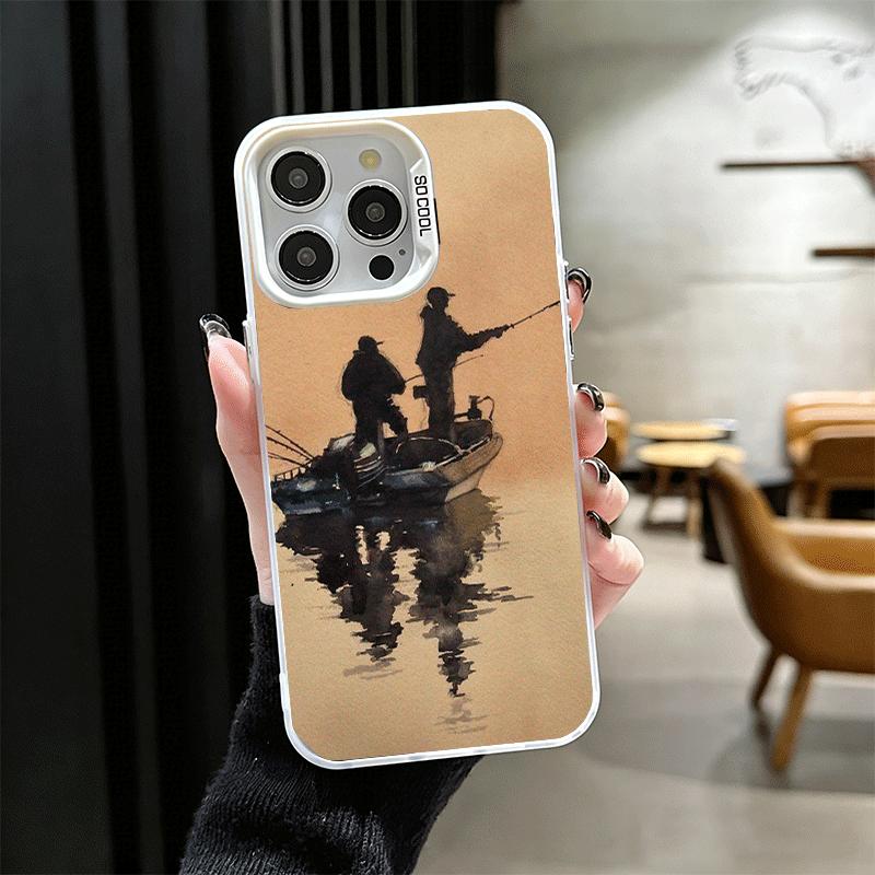 Hunting Fishing Man Shockproof Phone Case for iPhone 17 Air 16 16E 15 Pro Max 14 Plus 13 Mini 12 Back Cover Anti Fall Fundas