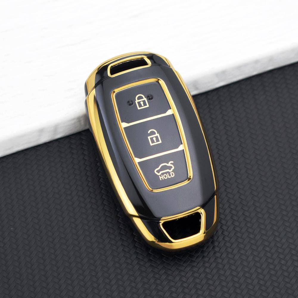 

TPU Car Key Fob Case Cover For Hyundai Elantra Grandeur Accent Solaris Sonata Palisade Kona Creta I20 I30 IX35 IX25 Key Chain