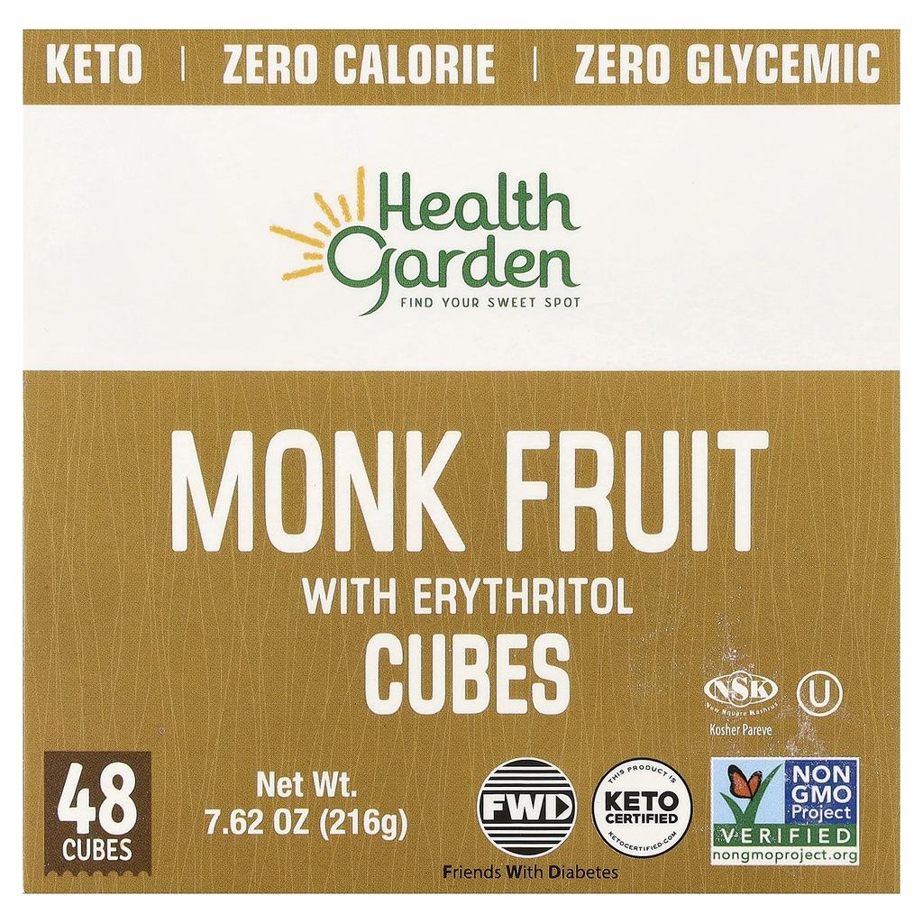 Health Garden, Monkfish and Erythritol Cubes, 48 Cubes, 216g (7.62oz)
