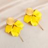 Pinkdudu Rose Flower Petal Drop Earrings Resin Gradient Color Flower Earrings Women Jewelry PD2382PD2382