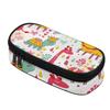Pencil Case Large Capacity 300D Polyester Smooth Zipper with Main Compartment Mesh Pocket and Pen Slots for Classroom Use