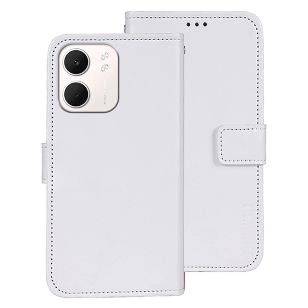 

IDEWEI For Oppo A5x 4G Stand Case Crazy Horse Texture Leather Phone Cover White
