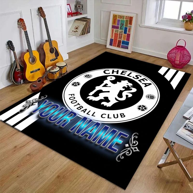 Custom C-Chelsea Mat Personalized Name, Polyester Washable Indoor Entryway Rug, Gift for Christmas, Easter, Thanksgiving Day