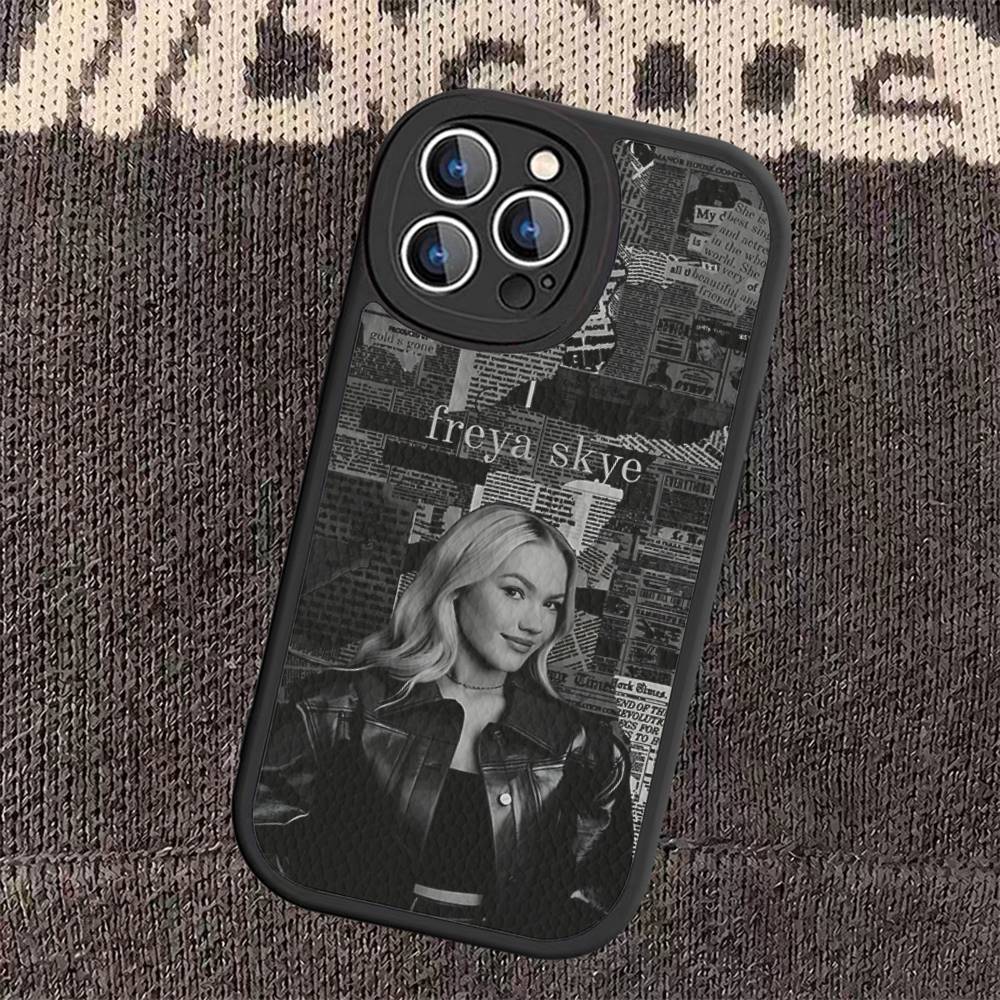 Custodia per telefono Singer F-Freya Skye per iPhone 16 15 14 11 12 13 Pro Max Plus Scocca Posteriore in Pelle