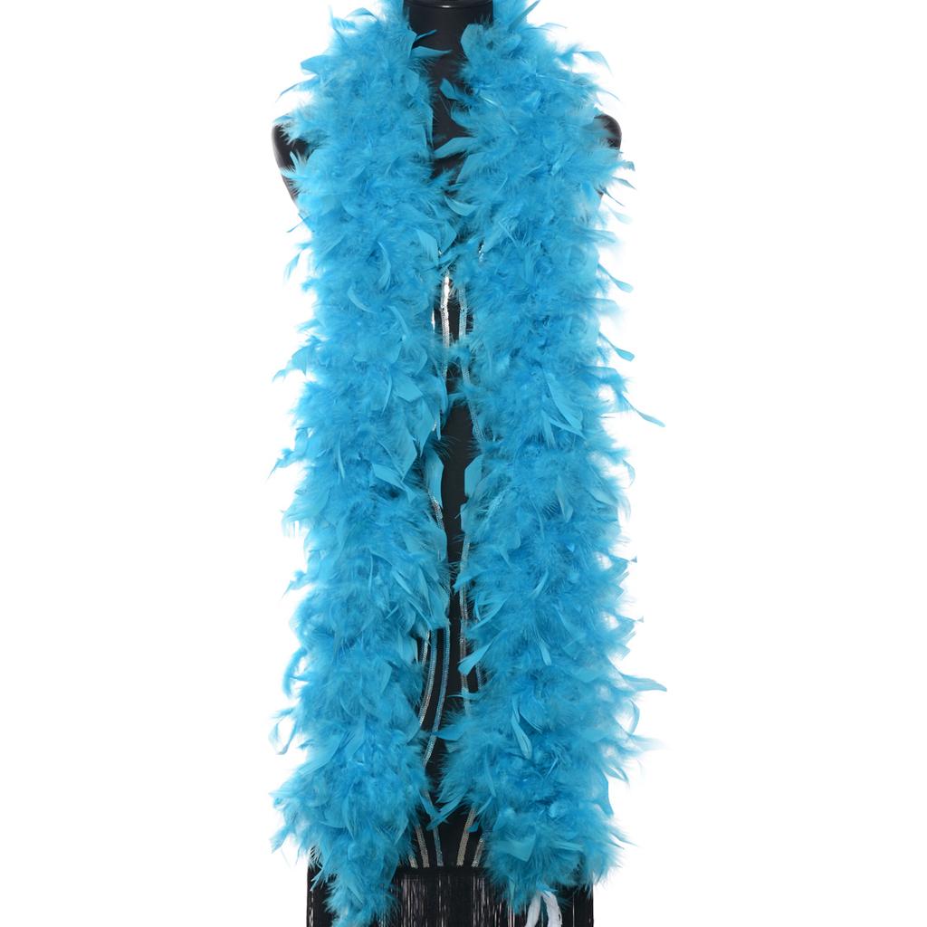 1Pc 2 Yards 85 Grams Turkey Chandelle Feather Boa For Diy Craft,Party Dancing Dress Up, Halloween Decoration