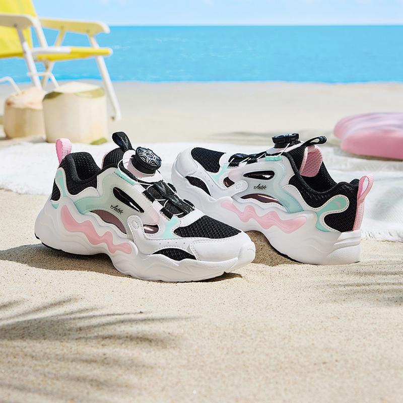Anta Kids Cloud Escape Synthetic Leather Fabric Trendy Fashion Comfortable Versatile Hollow Cool Outdoor Sports Shoes Men Sneakers A322426910H