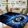 Crystal Velvet Square Rug Custom NameHamburger SV Pattern Non Slip Home Floor Decor Rug