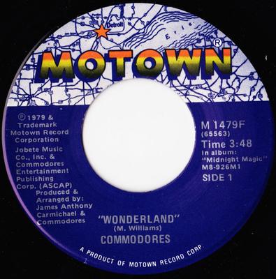 7-Zoll Schallplatte COMMODORES - Wonderland M1479F Motown 1979 UK Soul/Funk Gebraucht