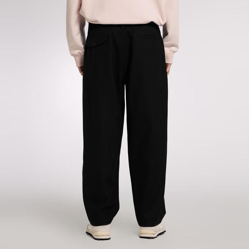 Men's Casual Loose Wide-Leg Black Suit Pants