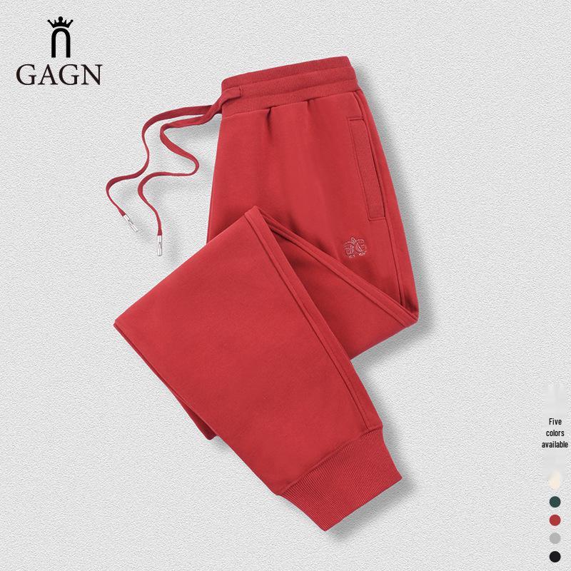 

GAGN Women s High-Waist Slimming Red Casual Sports Pants (Spring/Summer 2025) 2XL