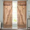 Wooden Door Sheer Curtain for Bedroom Tulle Voile Curtain for Kitchen Living Room Decor Window Treatment