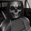 1Pc Black Skull Pattern Car Headrest Cover Universal Car Pillowcase Car Seat Cover  Halloween