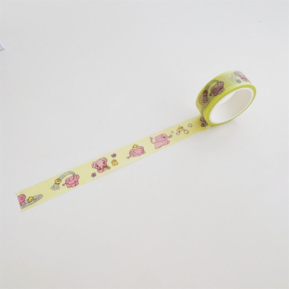 Tearable Washi Tape Cartoon Pattern Journal Tape Creative DIY Craft Tape Journaling