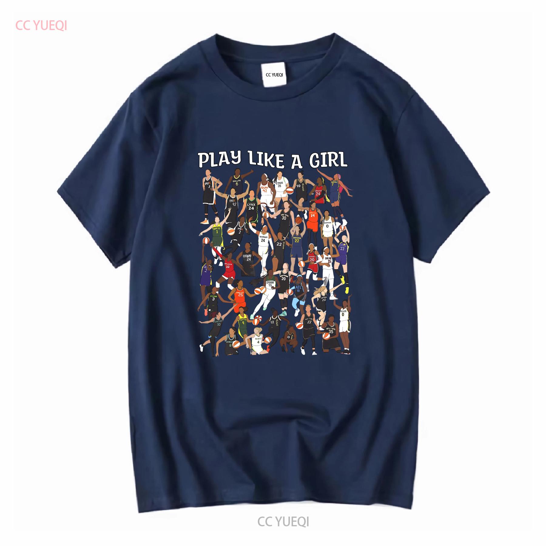 

Play Like A Girl WNBA players Jersey T Shirt long or short sleeves vintage Washed Soft Comfortable Versatile homme Stylish M