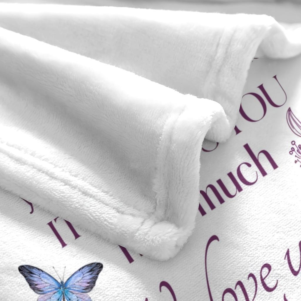 1pc We Love You Grandma, Gift Blanket from Grandchildren To Grandma, Soft, Comfortable And Warm Blanket, Birthday Gift Flannel Blanket for Grandma