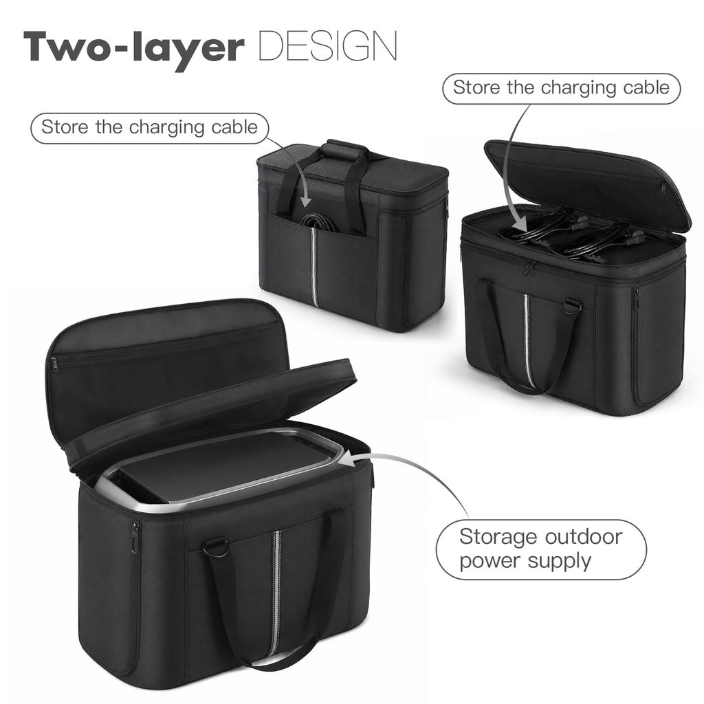 Carrying Case For Ecoflow Delta 3 Max Plus/Delta 3 Max Portable Power Station Storage Bag Waterproof for Ecoflow River 3/3 Plus