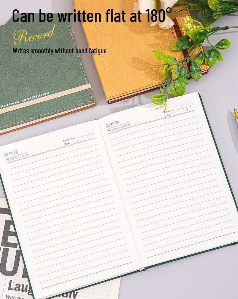 Minimalist Rope-Bound Hardcover Notebook - Customizable Logo for Office or Business Use