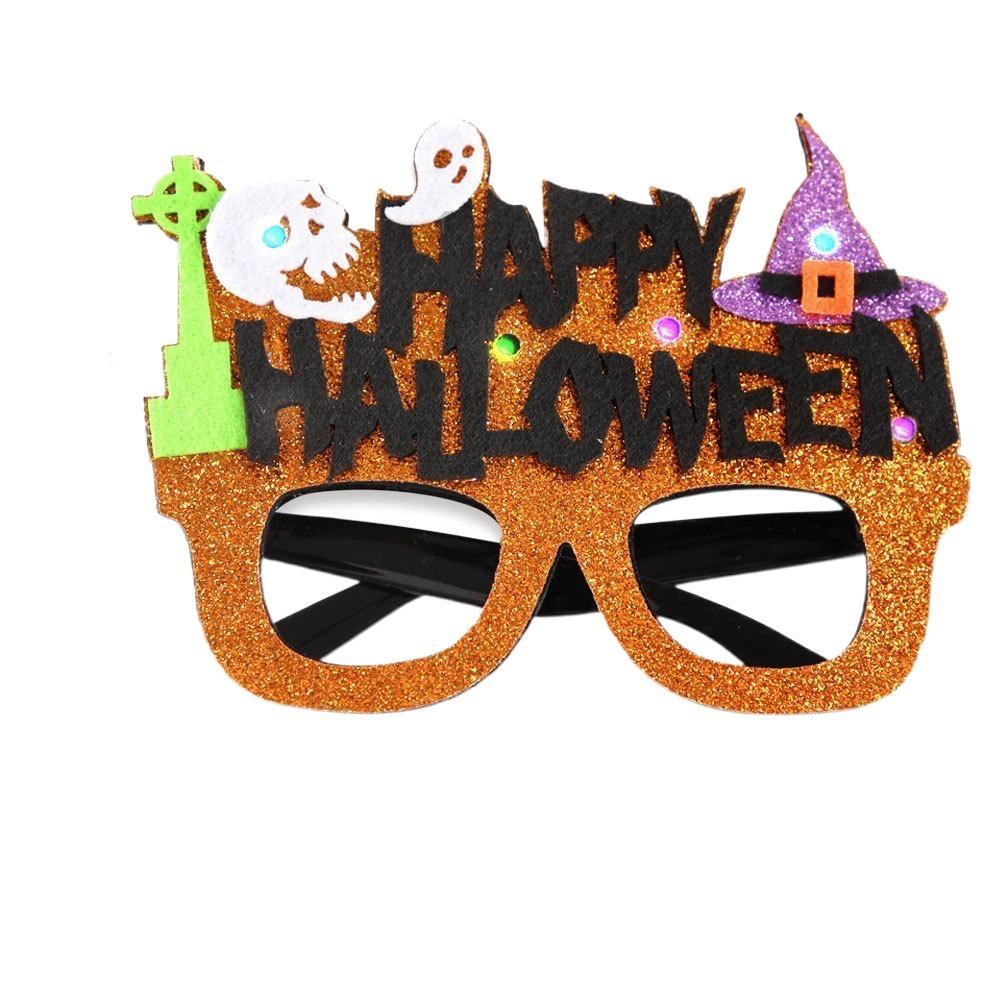 Plastic Pumpkin Glasses LED Halloween Eyewear Frame Festival Halloween Luminous Glasses  Women