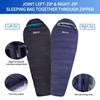 Outdoor Camping Mummy Adult Sleeping Bag DUCK Filling Windproof Waterproof 0~5 Temperature Rating Customizable Color Logo Nylon