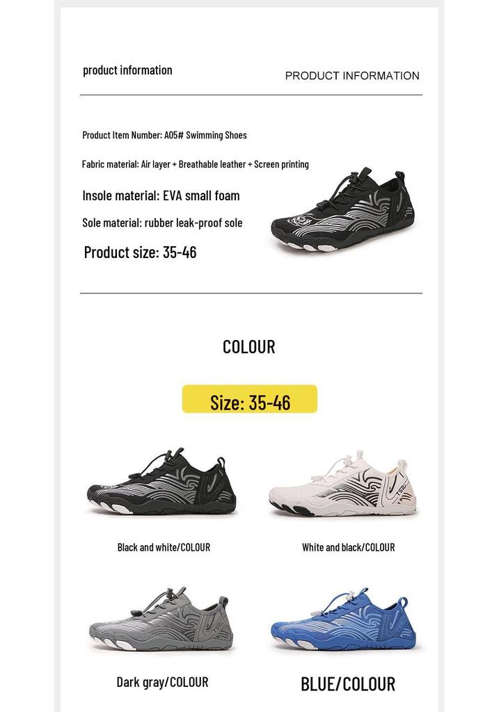 Cross-Border Water Sports Shoes: Non-Slip, Quick-Drying Surf, Beach, Fitness, Yoga, and Wading Shoes.