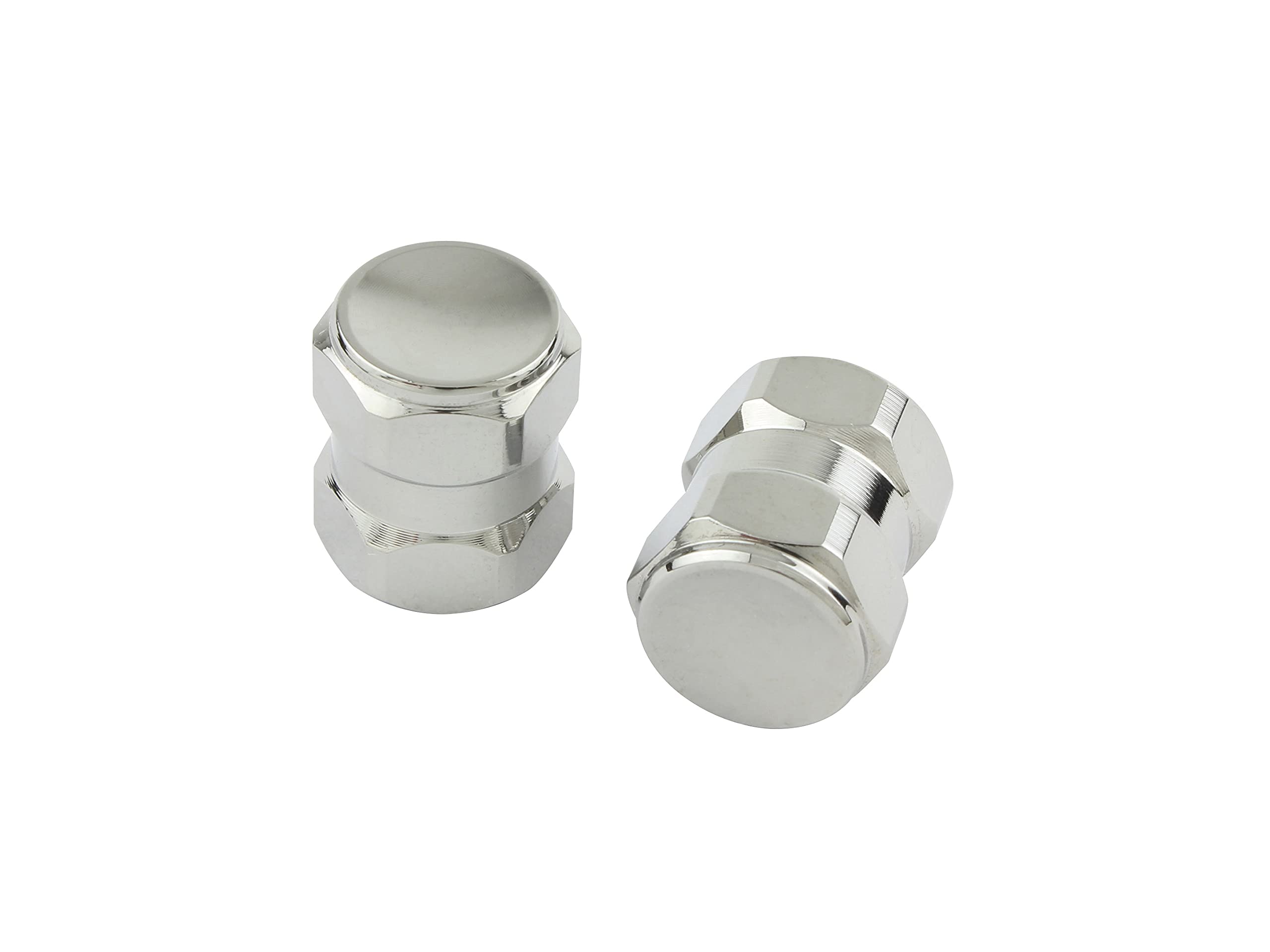 

POSH 000800 Motorcycle Accessories HEX2 Air Valve Cap, Set of 2, Plating
