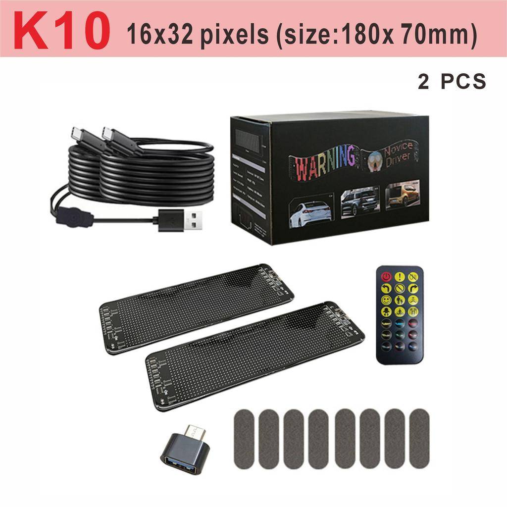 2 Pack Truck Window LED Screen Demon Eye Soft Screen Portable Car Sticker Flexible Screen APP Editable Car LED Flexible Screen