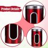 3x Stainless Steel Jars with Clear Window,Household Cookie Kitchen Bottles Food Storage Containers